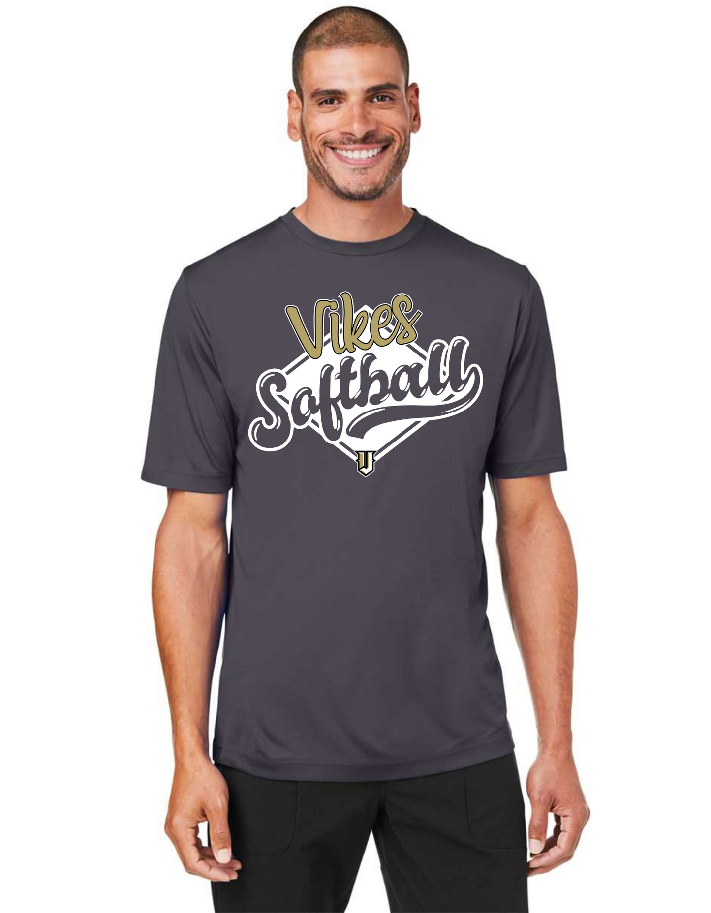 Vikes Softball Cursive Short Sleeve Dri-Fit