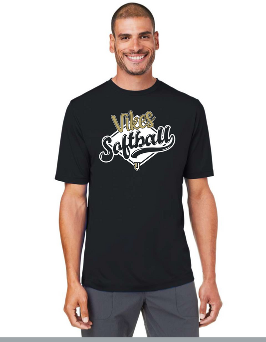 Vikes Softball Cursive Short Sleeve Dri-Fit