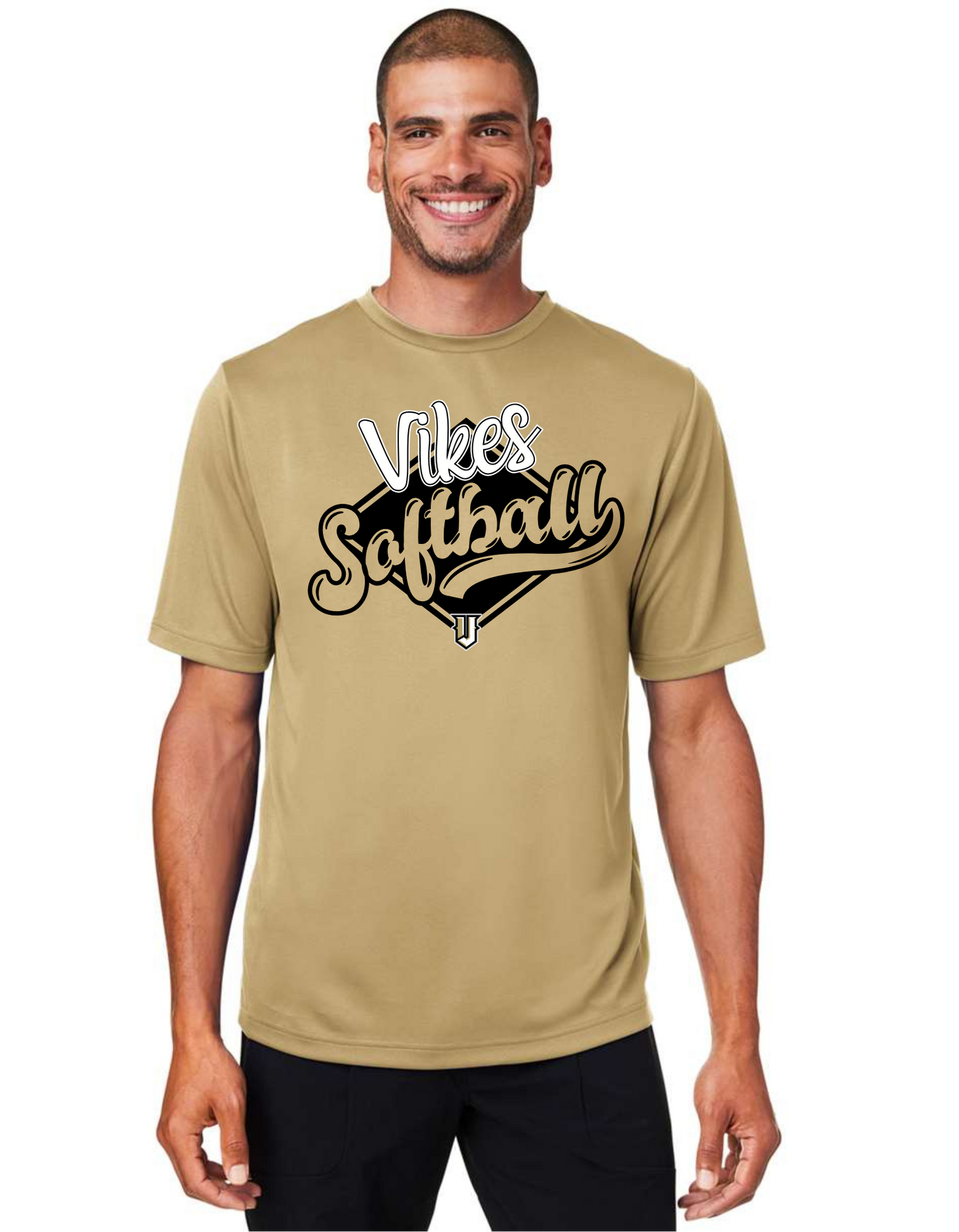 Vikes Softball Cursive Short Sleeve Dri-Fit