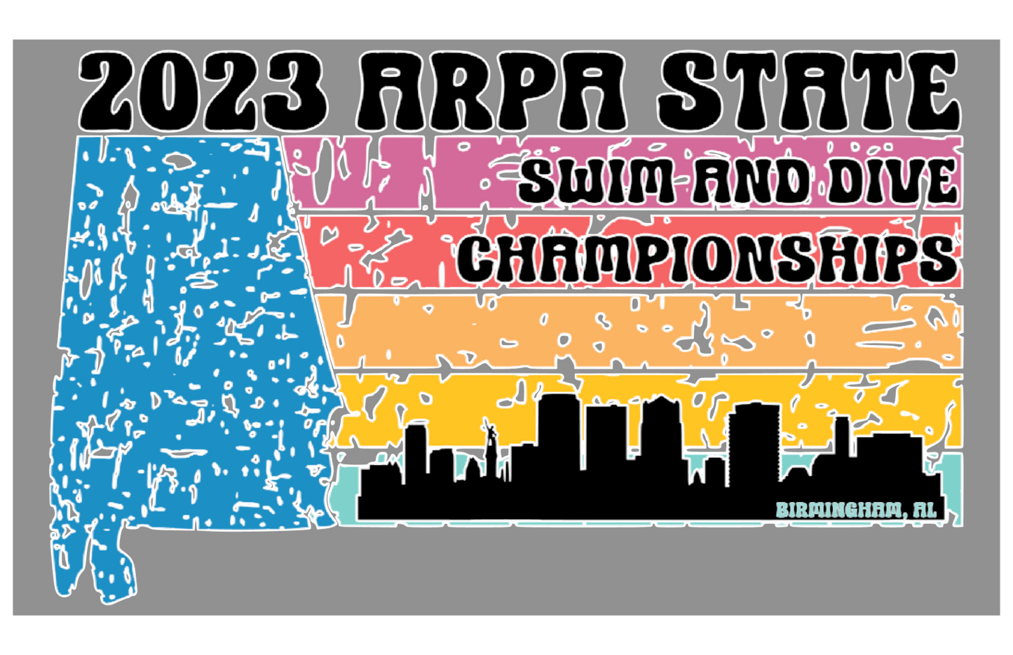 ADULT 2023 ARPA State swim/dive Championships T-Shirt