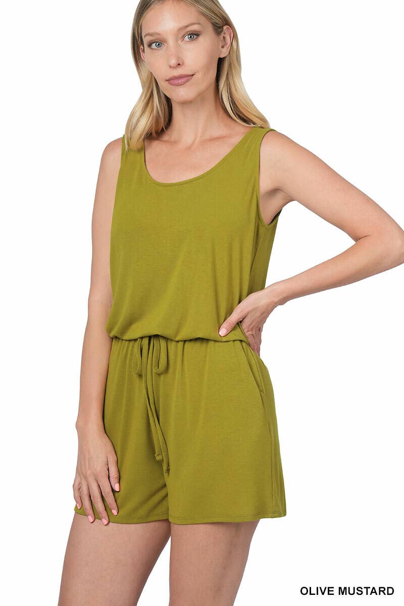 42POPS - ..SLEEVELESS ROMPER WITH POCKETS: XL / HBEIGE-140972