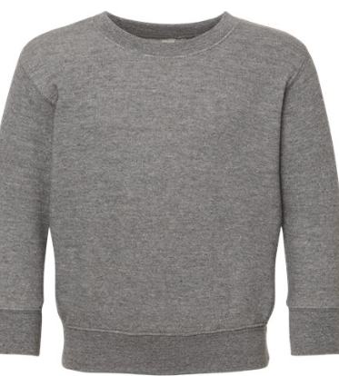 Rabbit Skins - Toddler Fleece Crewneck Sweatshirt - 3317 Graphite Heather