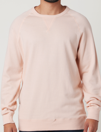 UNISEX FRENCH TERRY CREW NECK M2430 Nude pink