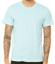 BELLA+CANVAS 3001 CVC Tee Heather Ice Blue