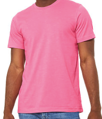 BELLA+CANVAS 3001 CVC Tee Heather Charity Pink