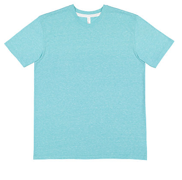 LAT LA6991 Harborside Melange Jersey Tee 65% Polyy Caribbean Melange