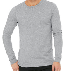 BELLA+CANVAS B3501 Unisex Jersey Long Sleeve Tee Athletic Heather