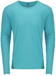 Next Level NL6071 Tri-Blend Long Sleeve Tee Tahiti Blue