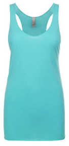 Next Level NL6733 Women's Tri-Blend Racerback Tank Tahiti Blue