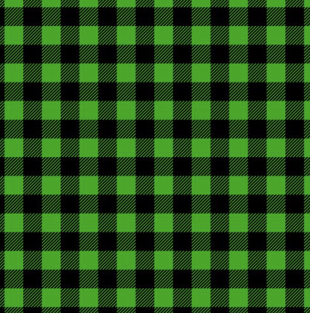 Buffalo Plaid GREEN Printed HTV