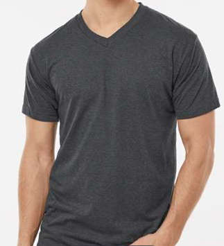 Tultex - V-Neck - 207 - Heather Charcoal