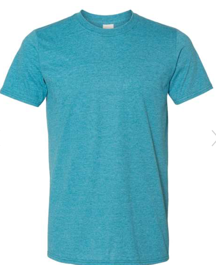 Gildan Softstyle 64000 Heather Galapagos Blue