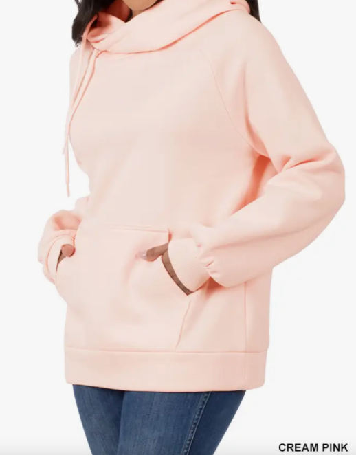 Zenana Hoodie CREAM PINK