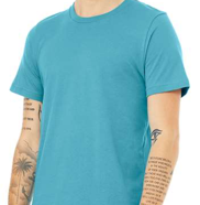 BELLA+CANVAS 3001 CVC Tee Heather Aqua