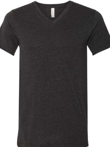 BELLA + CANVAS V-Neck Tee - 3005CVC - Black Heather