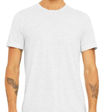 BELLA + CANVAS Triblend Tee - 3413 - White Fleck Triblend