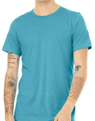 BELLA + CANVAS Triblend Tee - 3413 - Aqua Triblend
