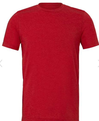 BELLA + CANVAS Triblend Tee - 3413 - Solid Red Triblend