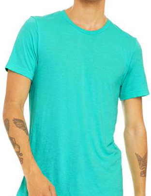 BELLA + CANVAS Triblend Tee - 3413 - Sea Green Triblend