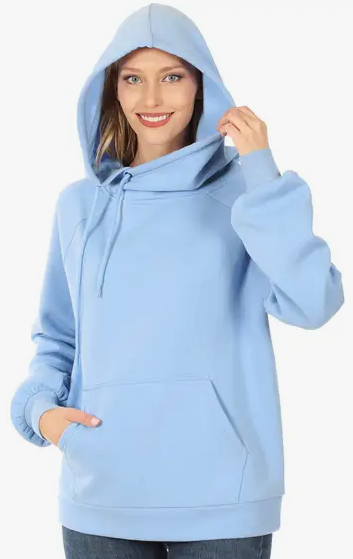 Zenana Hoodie Spring Blue