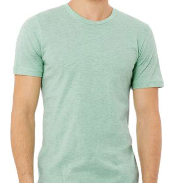 BELLA+CANVAS 3001 CVC Tee Heather Prism Mint
