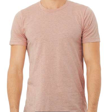 BELLA+CANVAS 3001 CVC Tee Heather Prism Peach