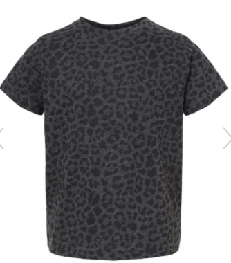 Rabbit Skins Toddler Fine Jersey Tee - 3321 - Black Leopard