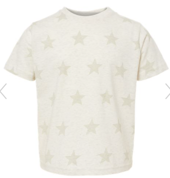 Code Five - Toddler Star Print Tee - 3029 - Natural Heather Star