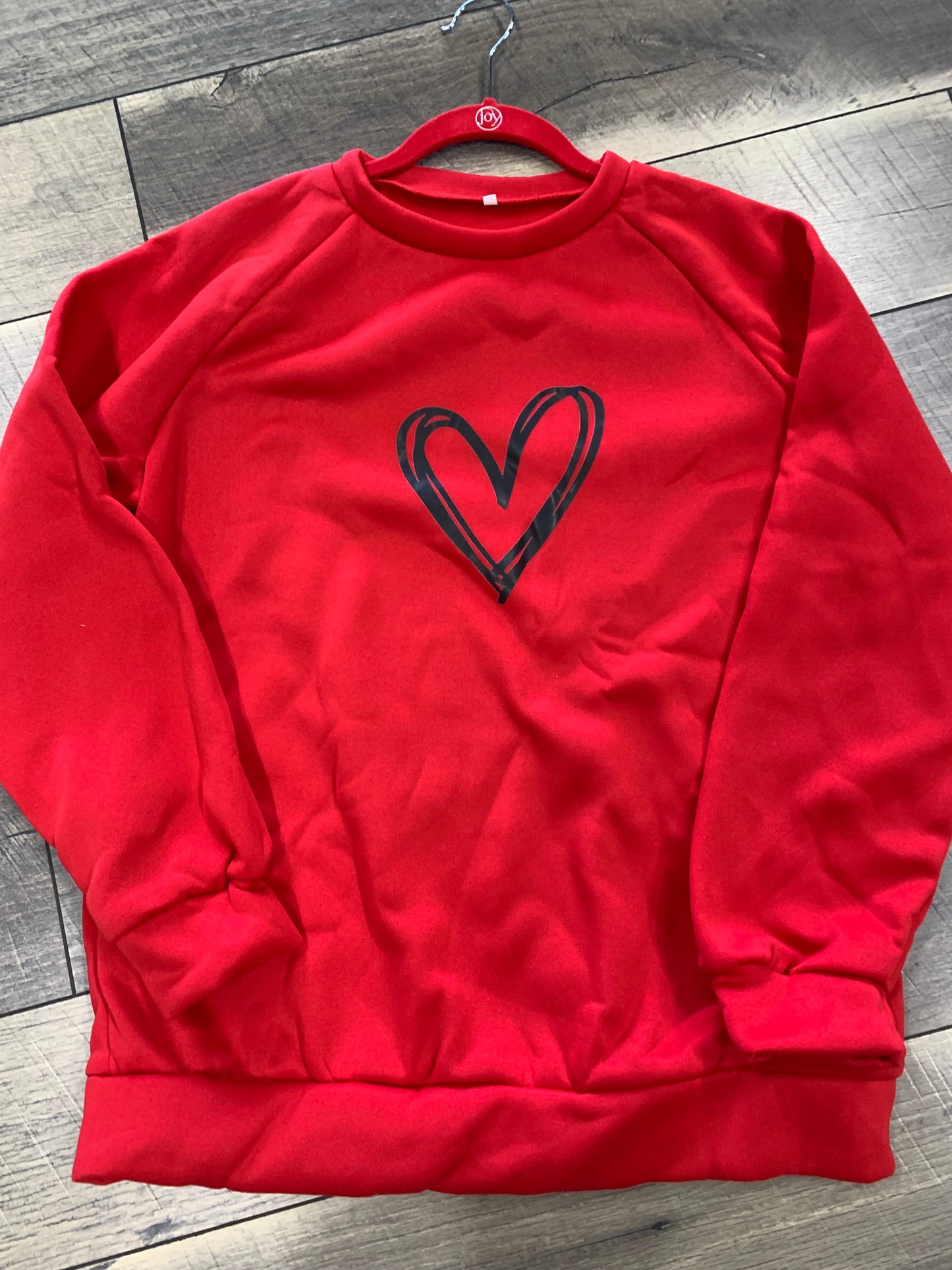 Red Women's Sweatshirt with heart