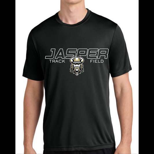 Jasper Track and Field with Head Logo - DriFit Black