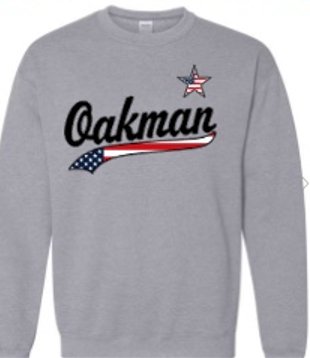 Oakman Baseball Crewneck Fleece