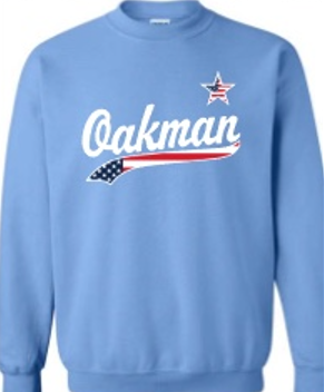 Oakman Baseball Crewneck Fleece