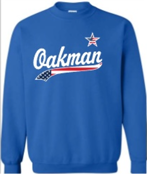 Oakman Baseball Crewneck Fleece