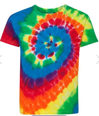 Youth Multi-Color Spiral Tie-Dyed T-Shirt - 20BMS - Michelangelo