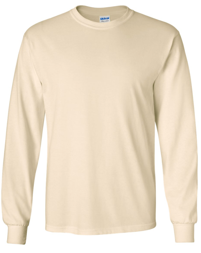 Gildan - Ultra Cotton® Long Sleeve T-Shirt - 2400 - Natural