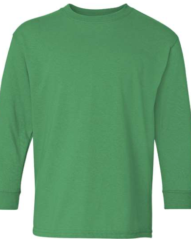 Gildan - Heavy Cotton™ Youth Long Sleeve T-Shirt - 5400B Irish Green