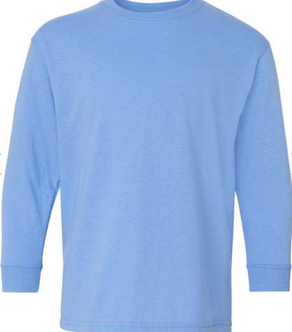 Gildan - Heavy Cotton™ Youth Long Sleeve T-Shirt - 5400B Carolina Blue
