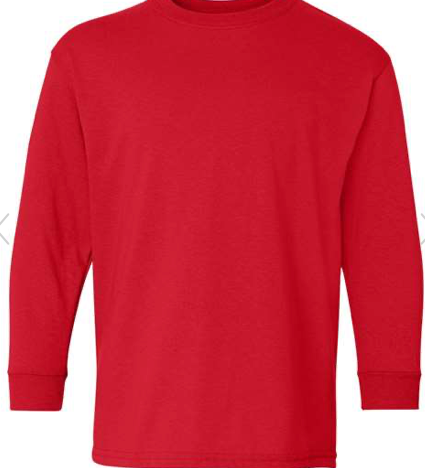 Gildan - Heavy Cotton™ Youth Long Sleeve T-Shirt - 5400B red