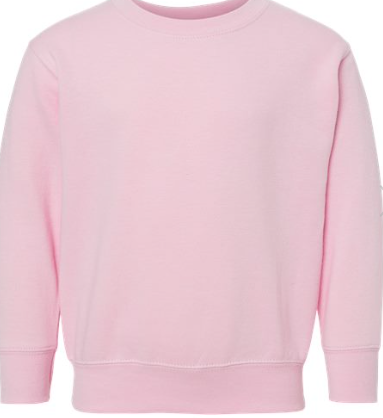 Rabbit Skins - Toddler Fleece Crewneck Sweatshirt - 3317 Pink