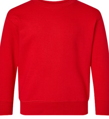 Rabbit Skins - Toddler Fleece Crewneck Sweatshirt - 3317 Red