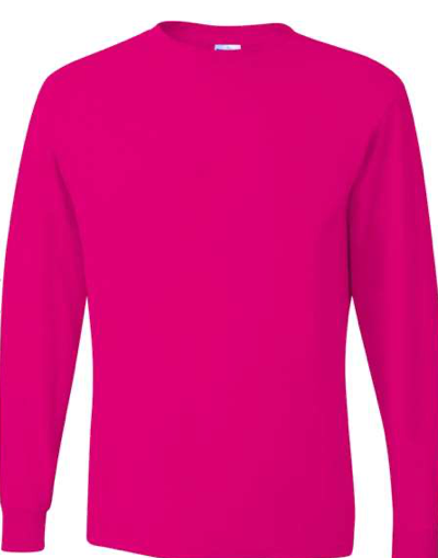 Dri-Power® Long Sleeve 50/50 T-Shirt - 29LSR Cyber Pink