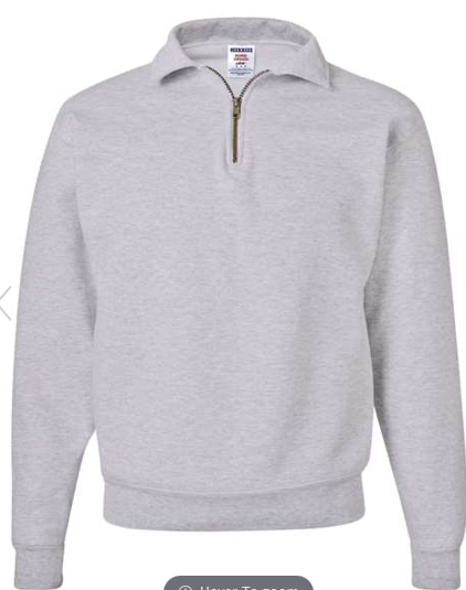 JERZEES - Super Sweats NuBlend® Quarter-Zip Cadet Collar Sweatshirt - 4528MR Ash
