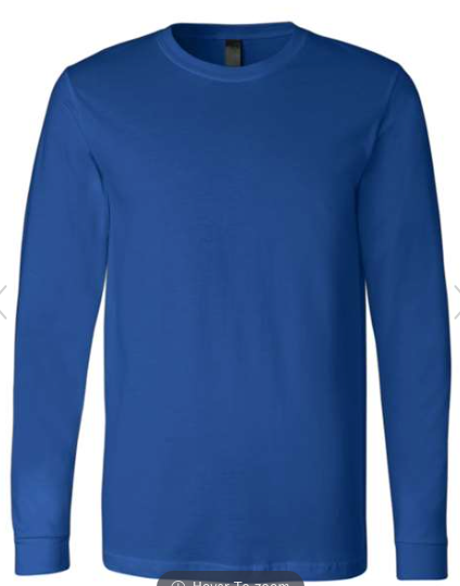 BELLA + CANVAS - Jersey Long Sleeve Tee - 3501 True Royal