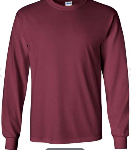 Gildan - Ultra Cotton® Long Sleeve T-Shirt - 2400 - Maroon