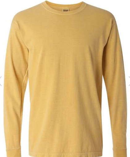 Comfort Colors - Garment-Dyed Heavyweight Long Sleeve T-Shirt - 6014 Mustard