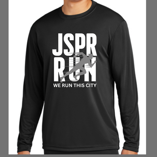 JSPR Run We Run This City - Long Sleeve Black Dri-Fit