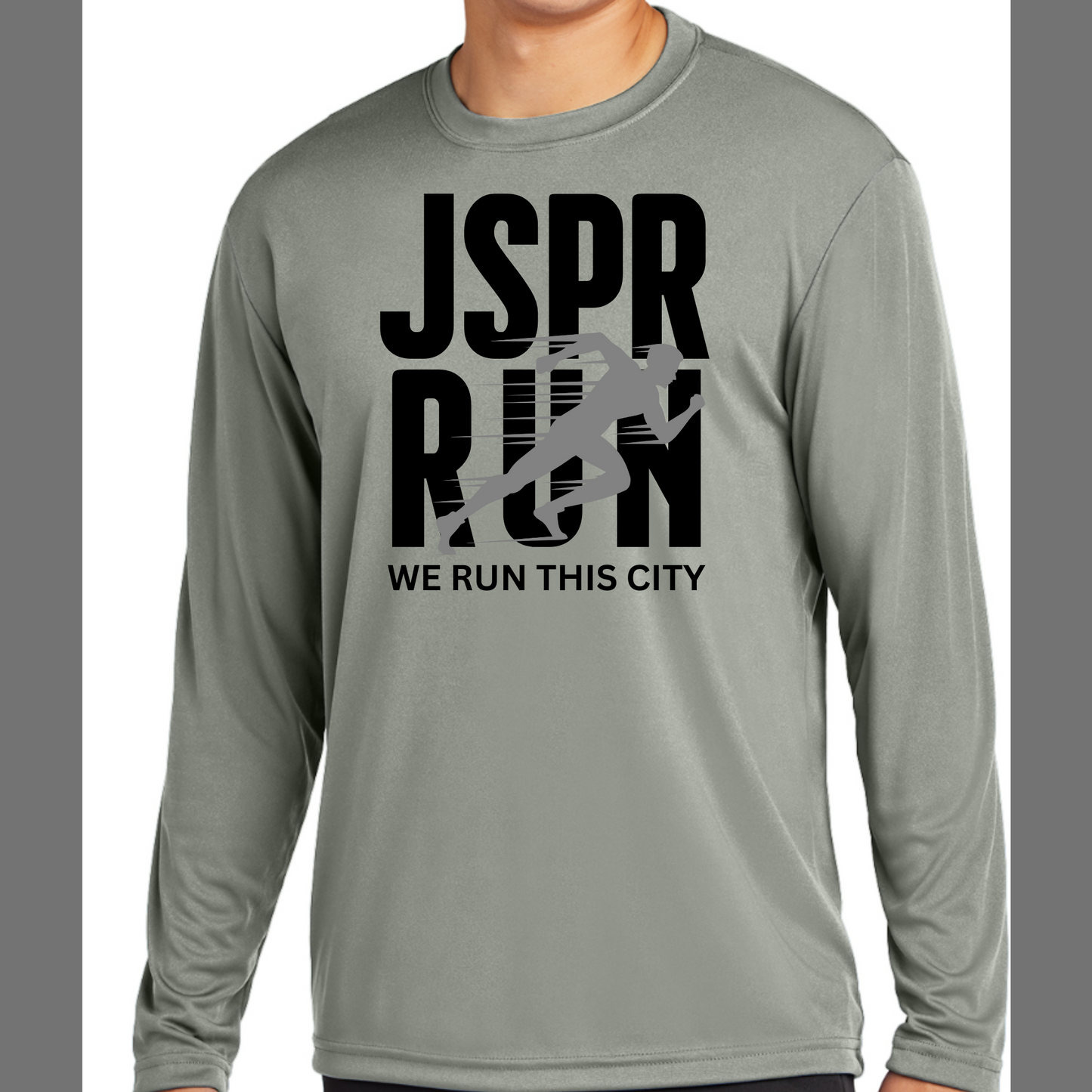 JSPR Run We Run This City - Long Sleeve Grey Dri-Fit