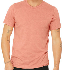 BELLA+CANVAS 3001 CVC Tee Heather Sunset