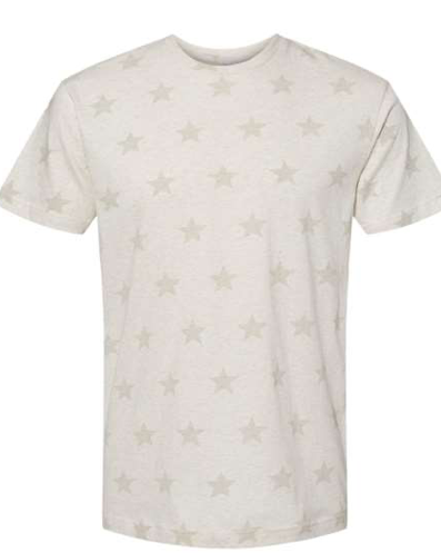 Code Five - Star Print Tee - 3929 - Natural