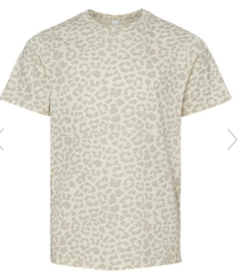 LAT - Youth Fine Jersey Tee - 6101 - Natural Leopard